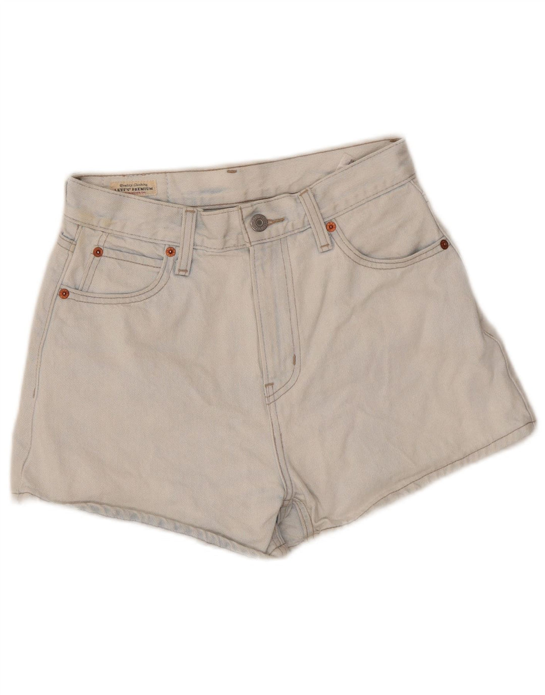 LEVI'S Womens High Waist Denim Shorts W25 XS Blue Cotton