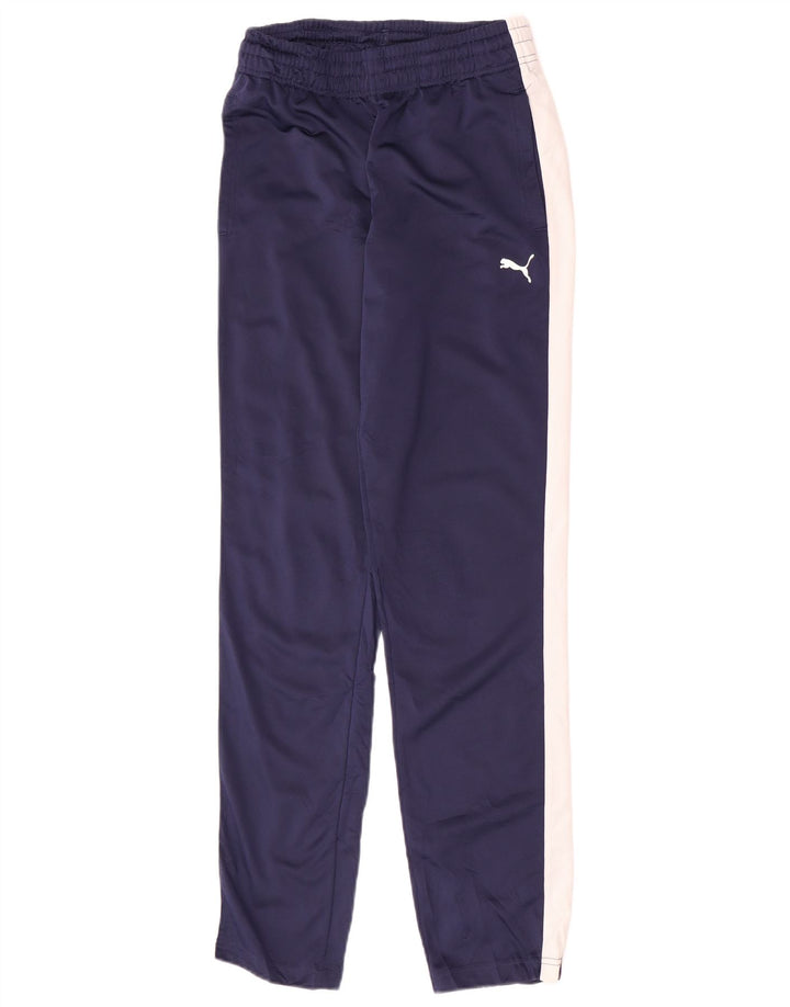 Puma Mens Tracksuit Trousers Small  Navy Blue Colourblock