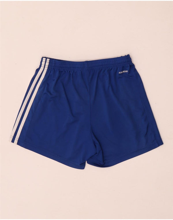 Adidas Womens Aeroready Sport Shorts UK 8/10 Small Blue Polyester