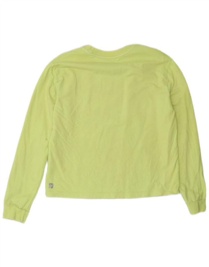 FREDDY Womens Top Long Sleeve UK 8 Small  Yellow Cotton