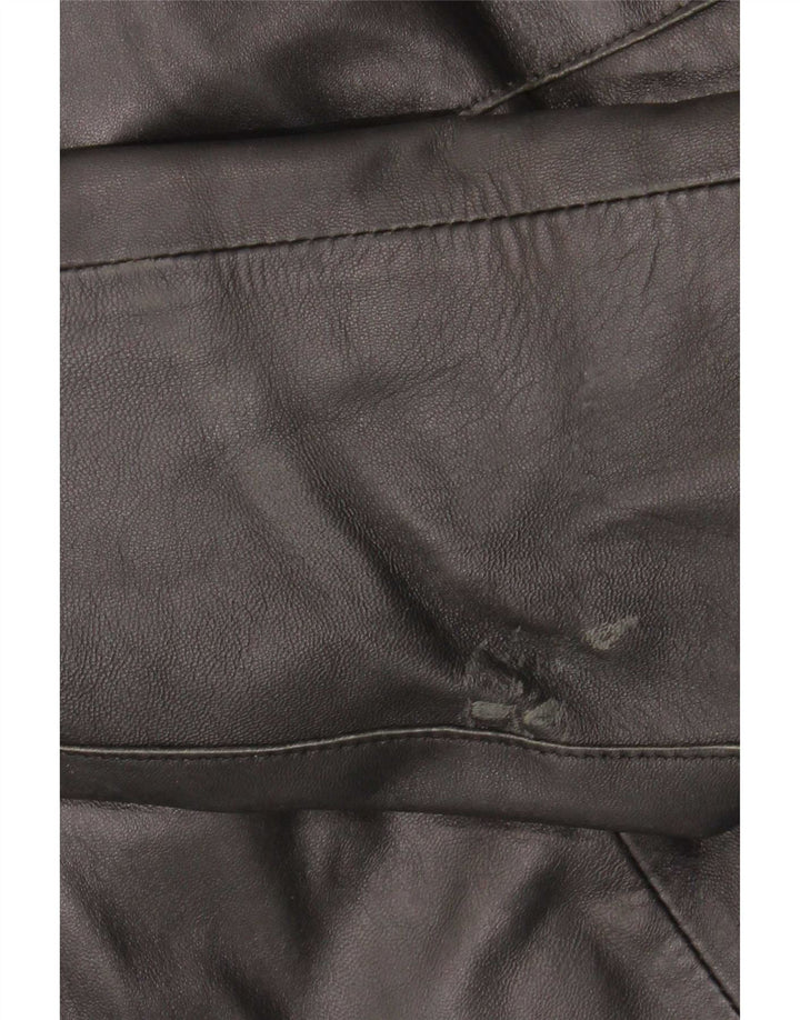 Vintage Womens Leather Jacket IT 44 Medium Black