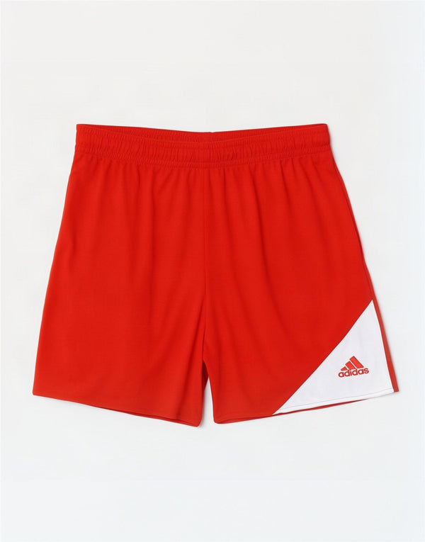 Adidas Mens Climalite Sport Shorts 2XL Red Colourblock Polyester