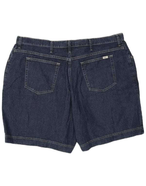 Lee Womens Riders Denim Shorts US 24 4XL W46 Navy Blue Cotton