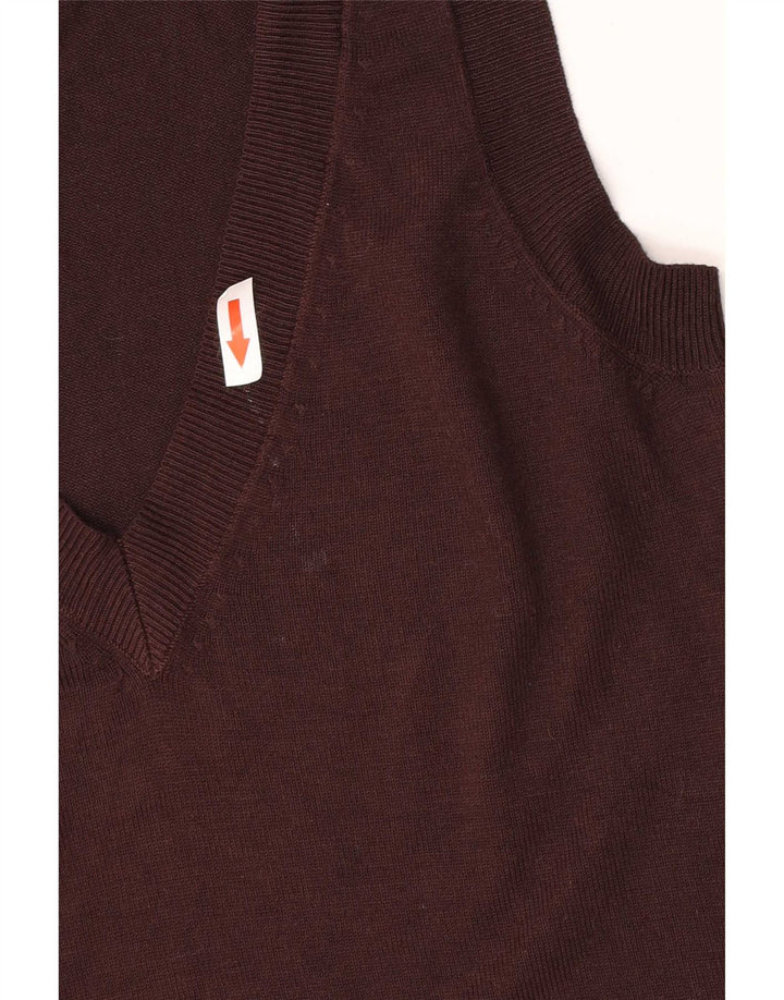 Zara Womens Vest Top UK 10 Small Brown Viscose
