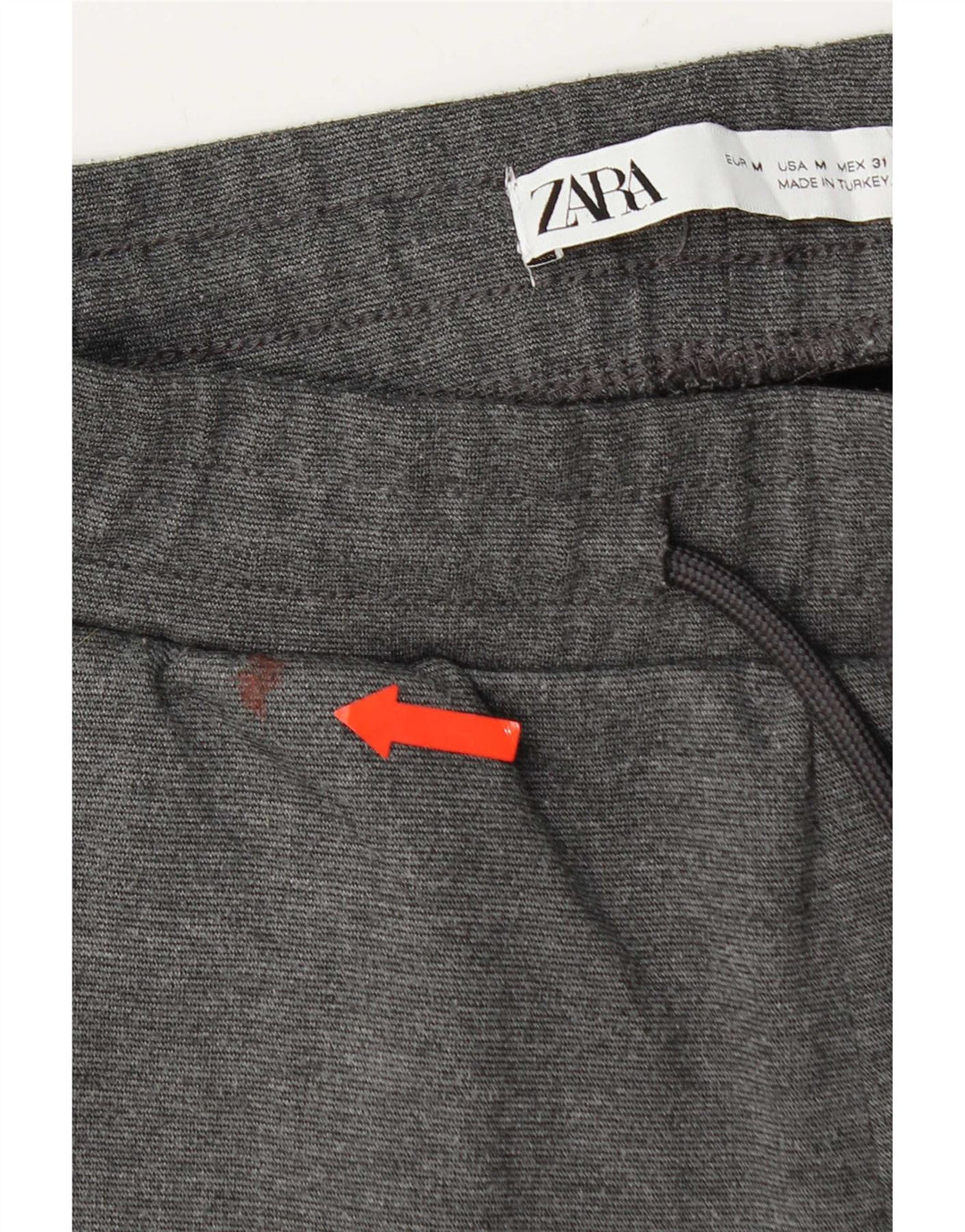 Zara Mens Tracksuit Trousers Joggers Medium Grey Polyester
