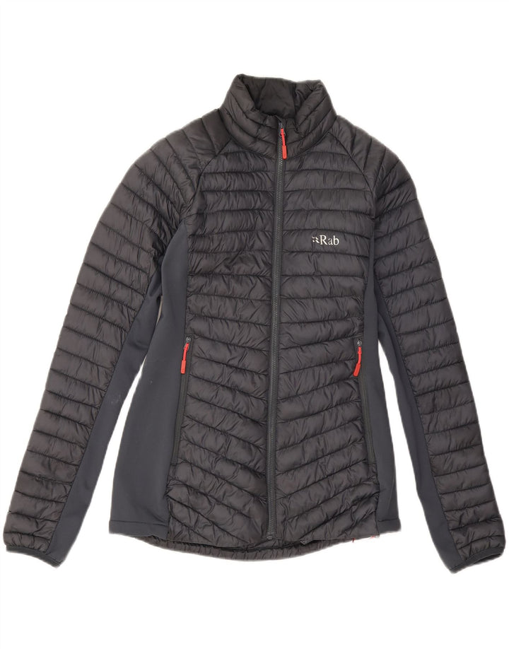 Rab Womens Oversized Padded Jacket UK 10 Small Grey Polyamide