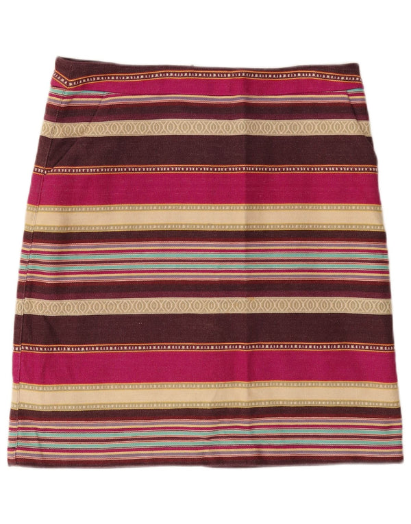 White Stuff Womens Mini Skirt UK 12 Medium W32 Multicoloured Striped Cotton