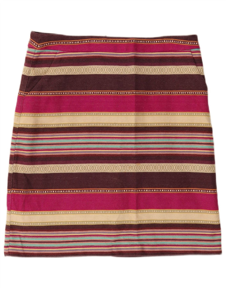 White Stuff Womens Mini Skirt UK 12 Medium W32 Multicoloured Striped Cotton