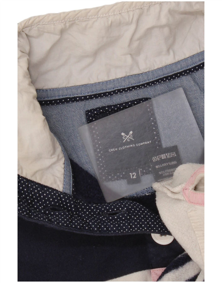 Crew Clothing Womens Sweatshirt Jumper UK 12 Medium Navy Blue Striped