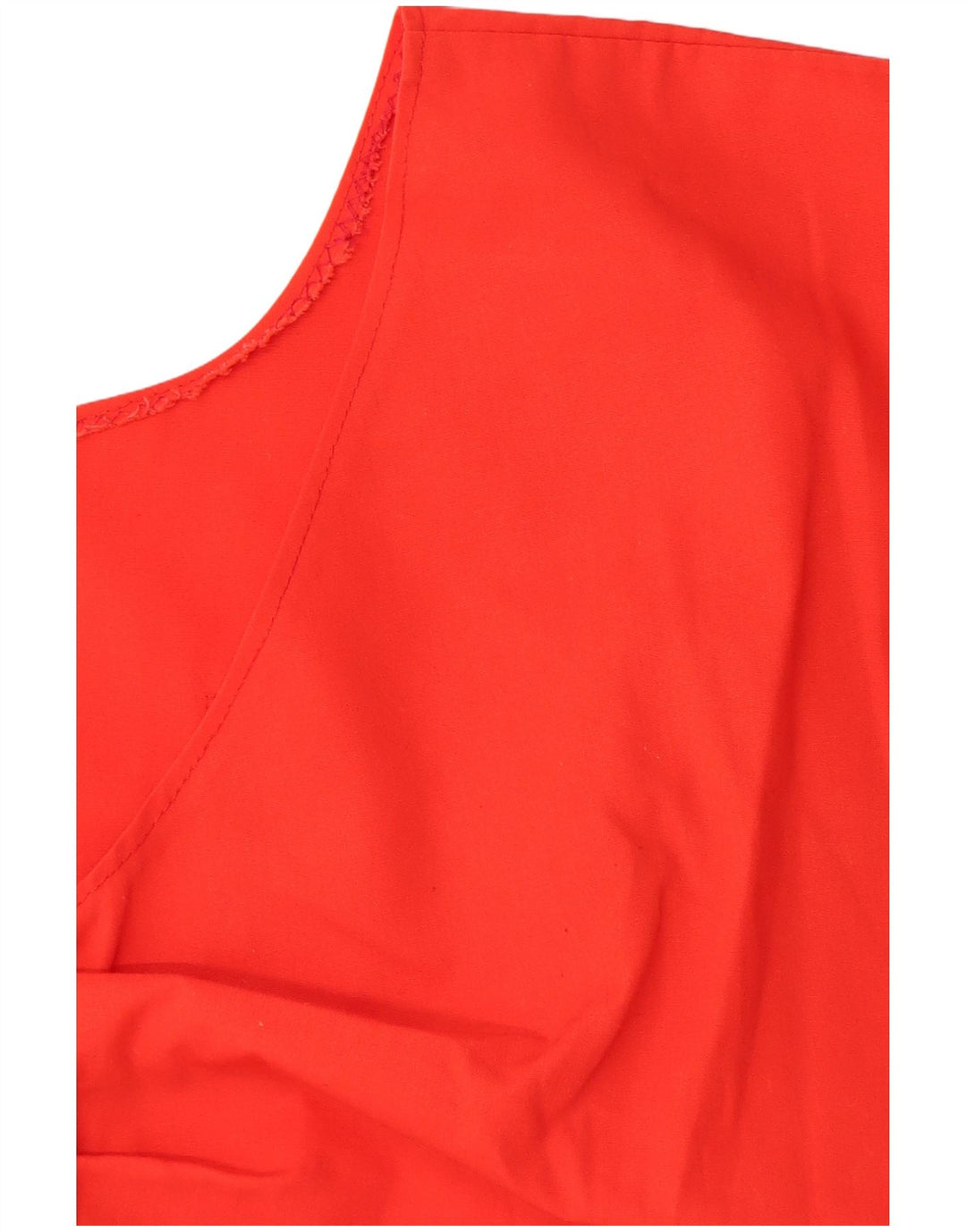 VINTAGE Womens Crop Blouse Top UK 16 Large Red