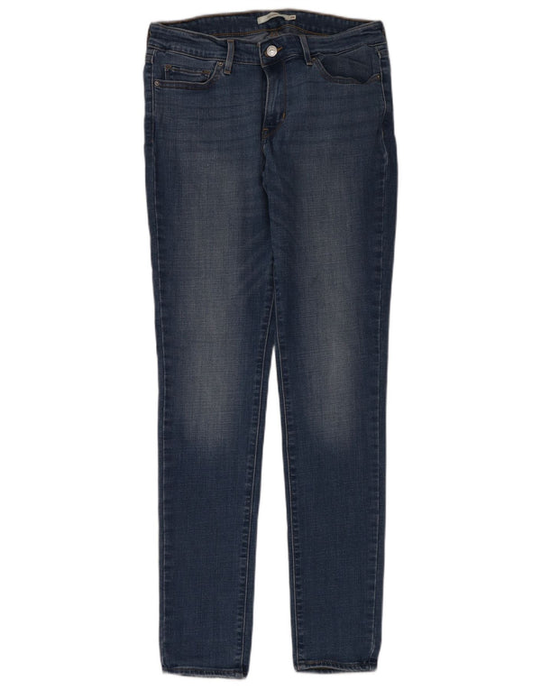LEVI'S Womens 711 Skinny Jeans W29 L32 Blue Cotton