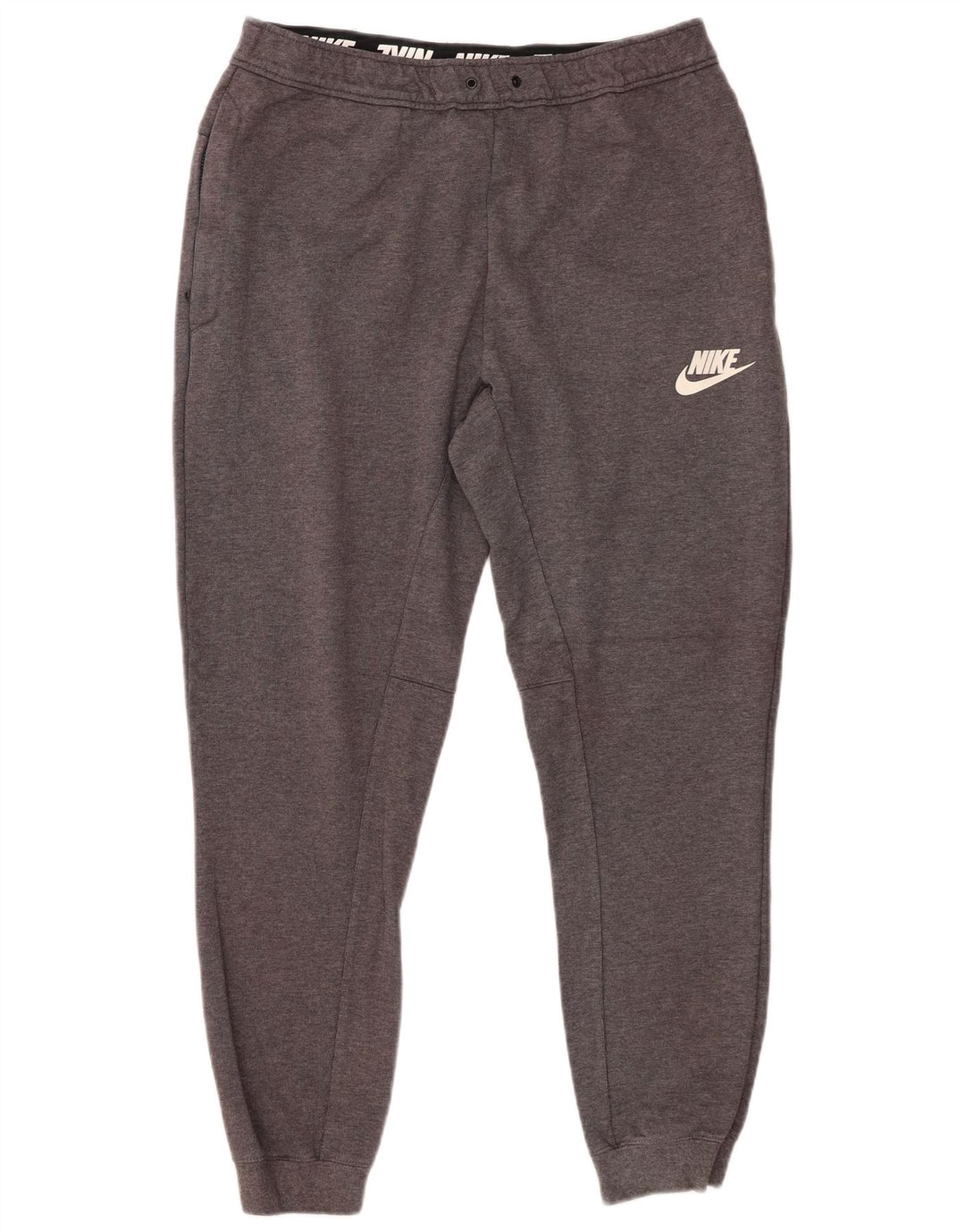 NIKE Mens Tracksuit Trousers Joggers Medium  Grey Cotton