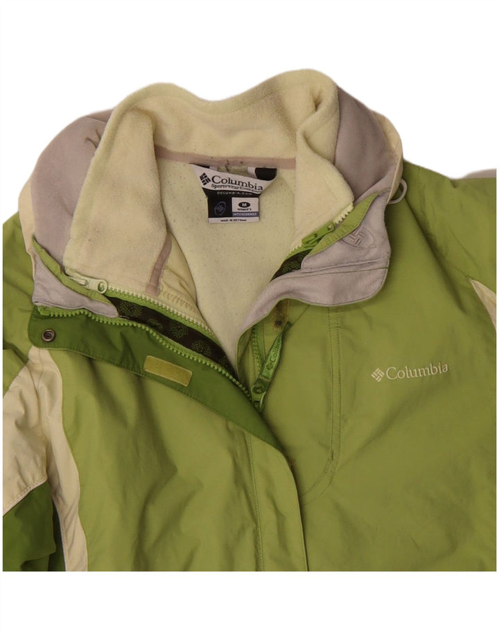 COLUMBIA Womens Interchange Windbreaker Jacket UK 14 Medium Green