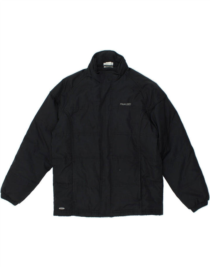 REEBOK Boys Padded Jacket 11-12 Years Black | Vintage Reebok | Thrift | Second-Hand Reebok | Used Clothing | Messina Hembry 