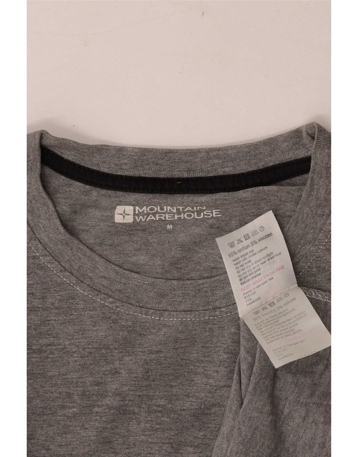 Mountain Warehouse Mens Graphic T-Shirt Top Medium Grey Flecked Cotton