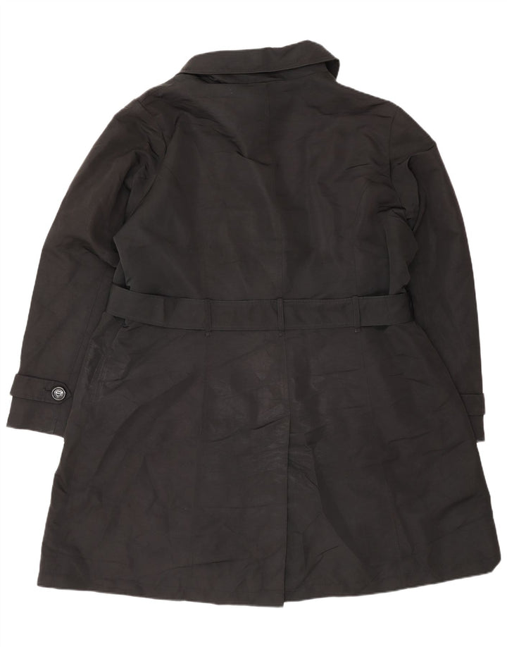 Marks & Spencer Womens Trench Coat UK 22 3XL Black Polyester