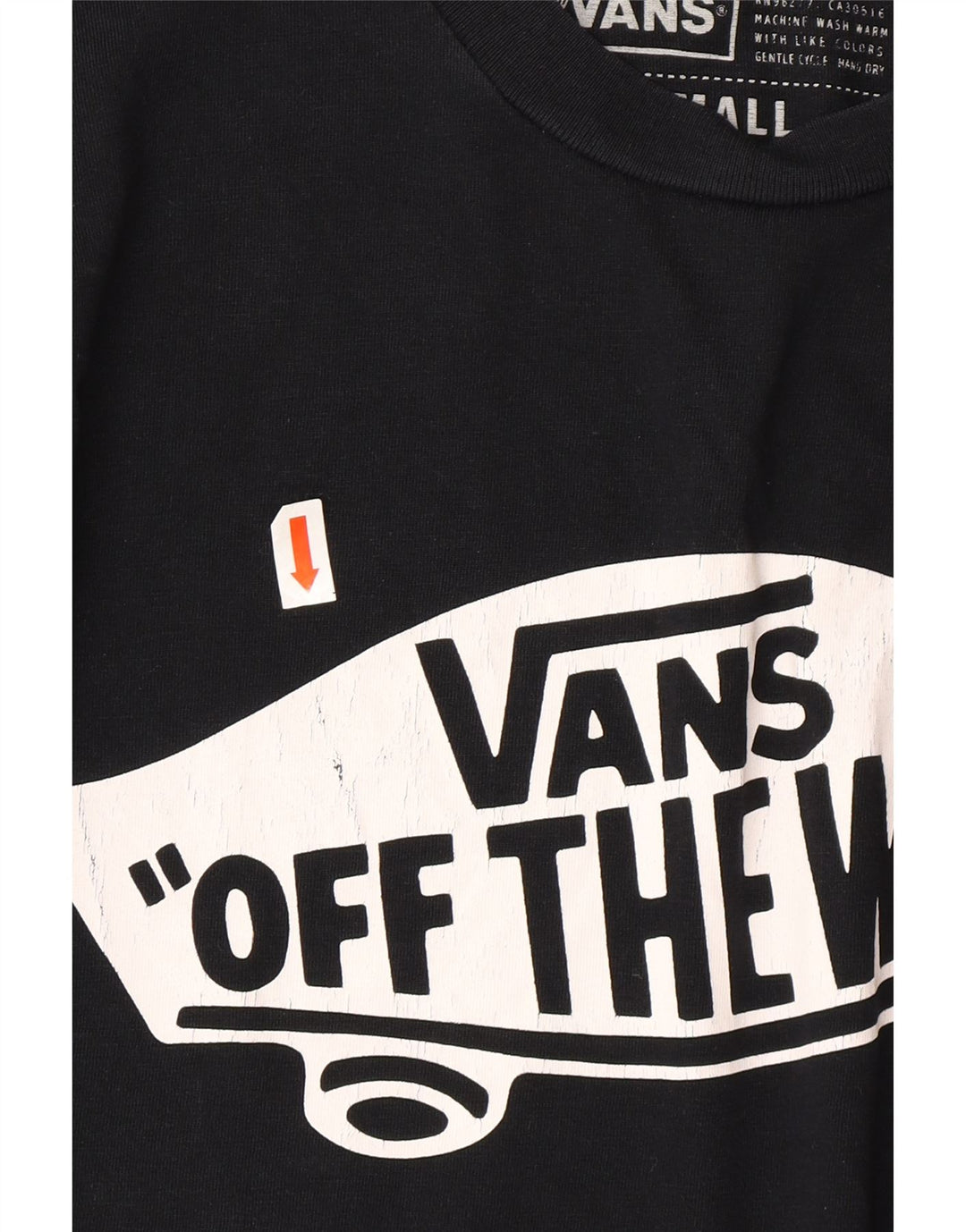VANS Mens Custom Fit Graphic T-Shirt Top Small Black Cotton