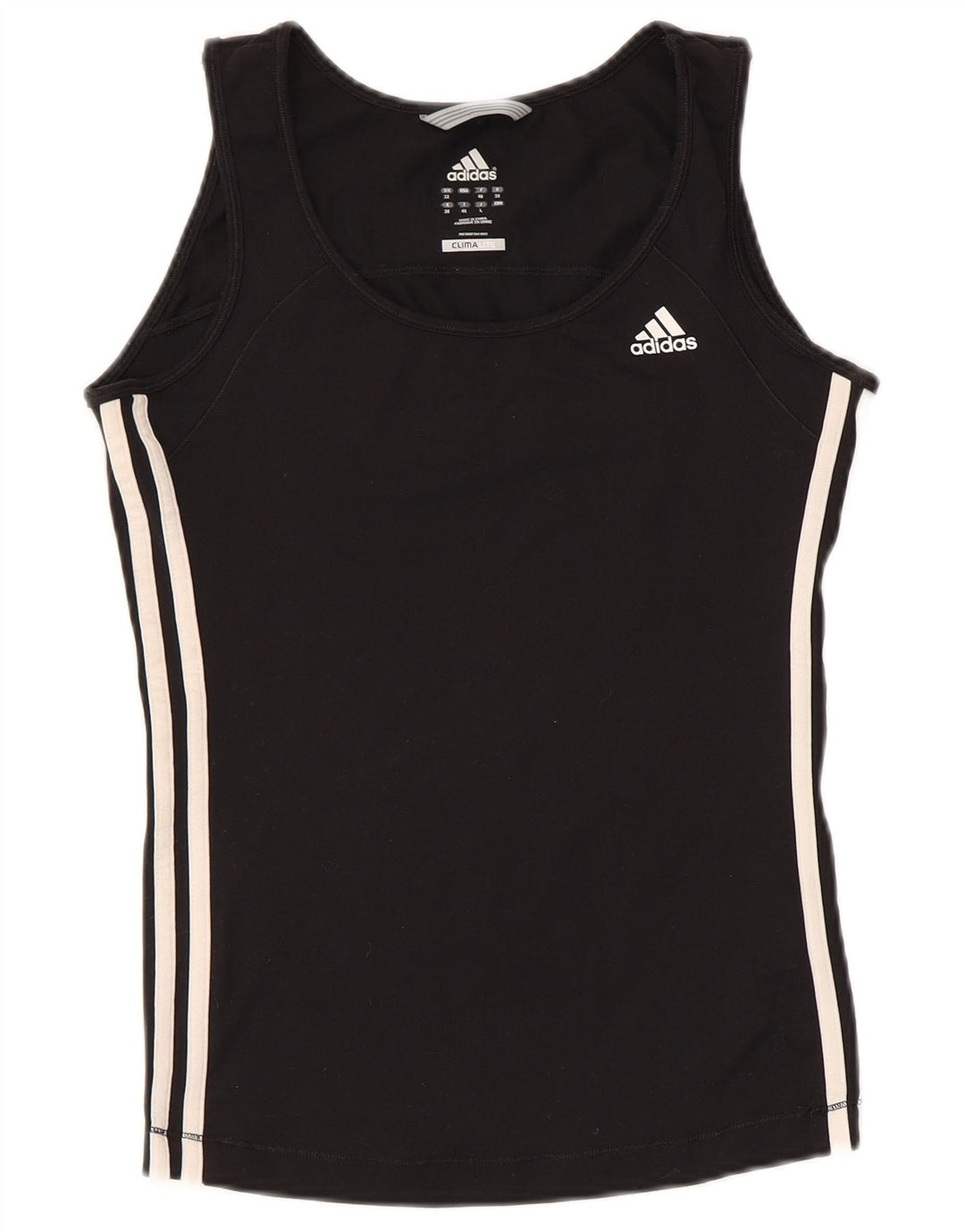 ADIDAS Womens Climalite Vest Top UK 12 Medium Black Polyamide
