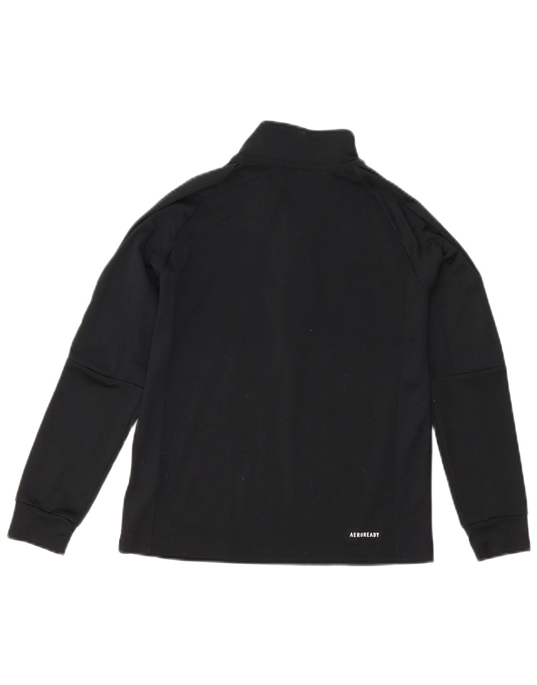 Adidas Boys Aeroready Zip Neck Pullover Tracksuit Top 9-10 Years Black