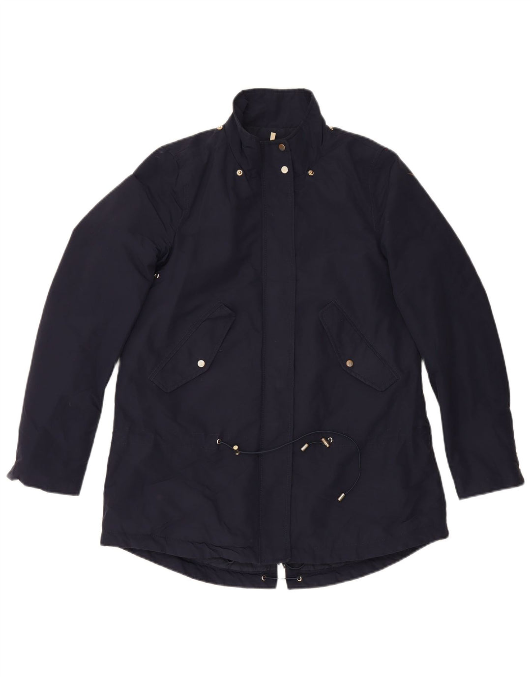 Mango Womens Parka Jacket UK 10 Small Navy Blue