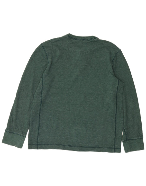 EDDIE BAUER Mens Top Long Sleeve Large Green Cotton