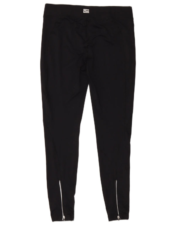 Fila Womens Leggings UK 14 Medium  Black Polyester