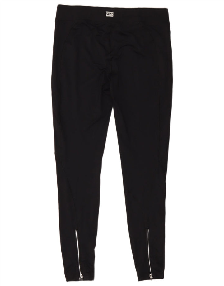 Fila Womens Leggings UK 14 Medium  Black Polyester