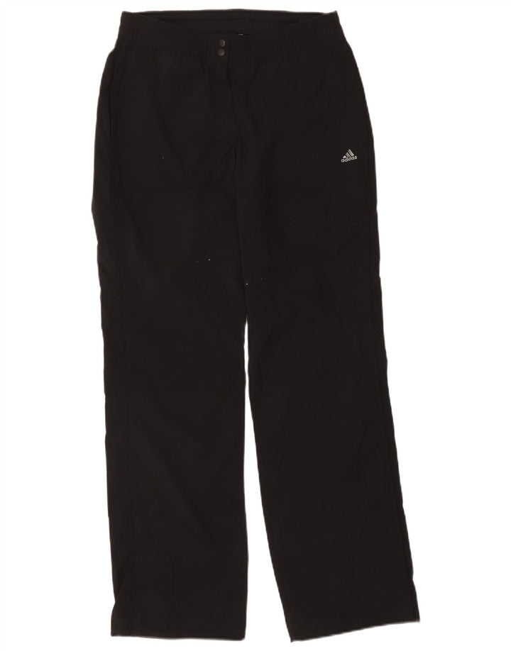 Adidas Womens Climalite Tracksuit Trousers UK 10 Small Black Polyester