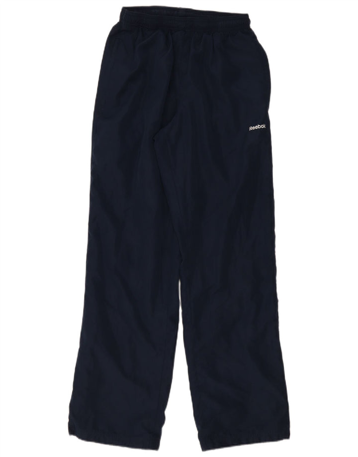 REEBOK Mens Tracksuit Trousers Small  Navy Blue Polyester