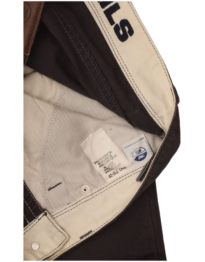 NORTH SAILS Mens Straight Casual Trousers W32 L34 Grey Cotton