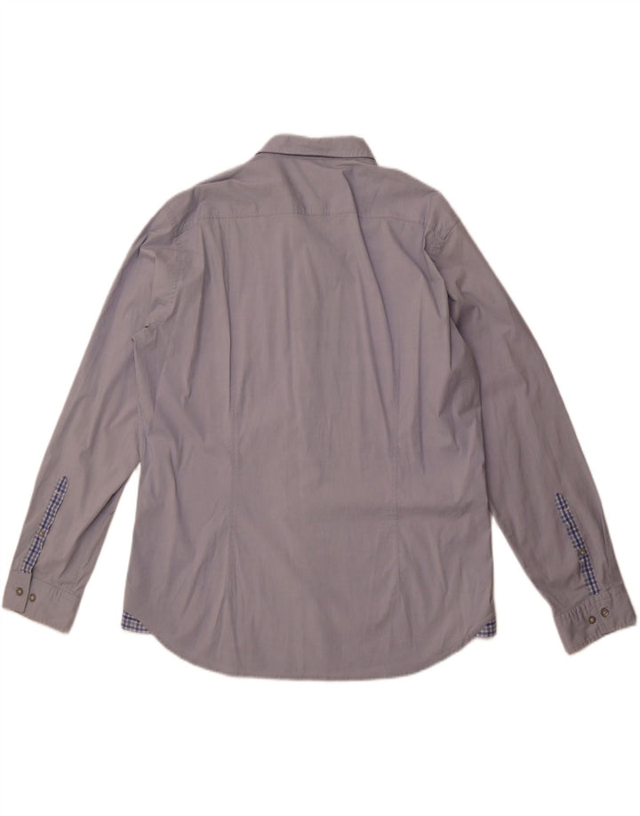 Hugo Boss Mens Shirt 2XL Blue Cotton