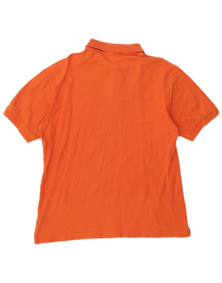 Fila Mens Polo Shirt Medium Orange Cotton
