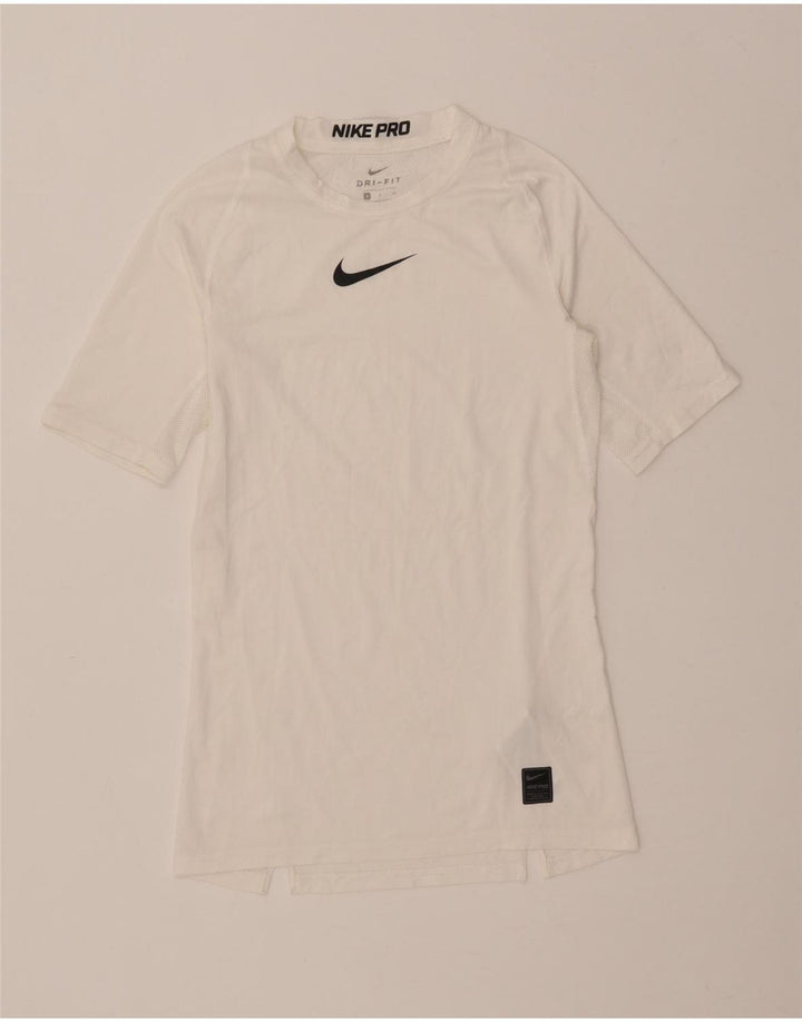 Nike Mens Dri Fit Graphic T-Shirt Top Small White Polyester