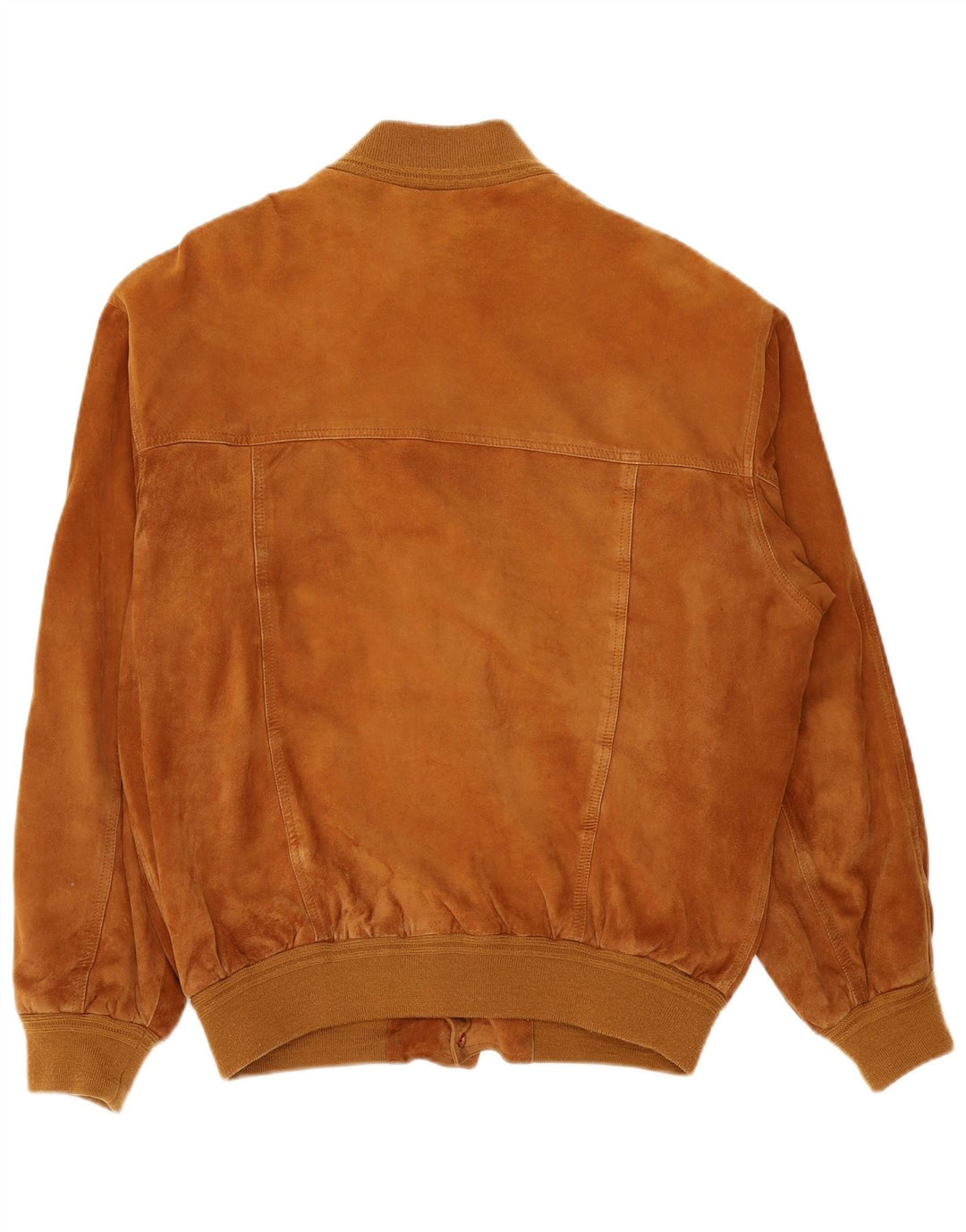Vintage Mens Suede Bomber Jacket IT 54 2XL Brown Leather