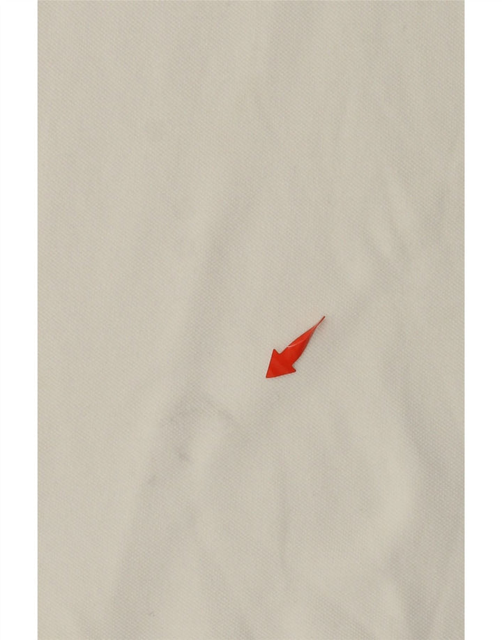 ADIDAS Mens Polo Shirt Medium White Cotton