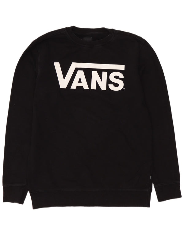 VANS Mens Graphic Sweatshirt Jumper Medium Black Cotton