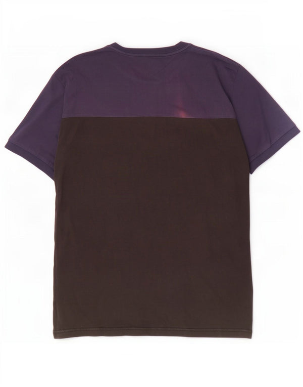 Fred Perry Mens Graphic T-Shirt Top Medium Black Colourblock Cotton