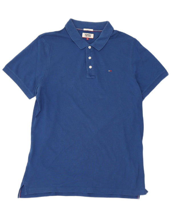Tommy Hilfiger Mens Slim Fit Polo Shirt XL Blue Cotton