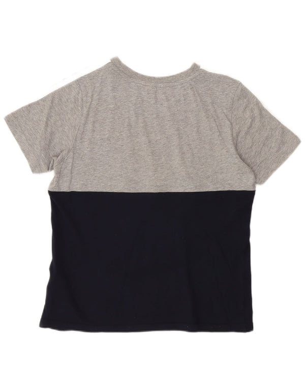 Adidas Boys Regular Graphic T-Shirt Top 11-12 Years Grey Colourblock