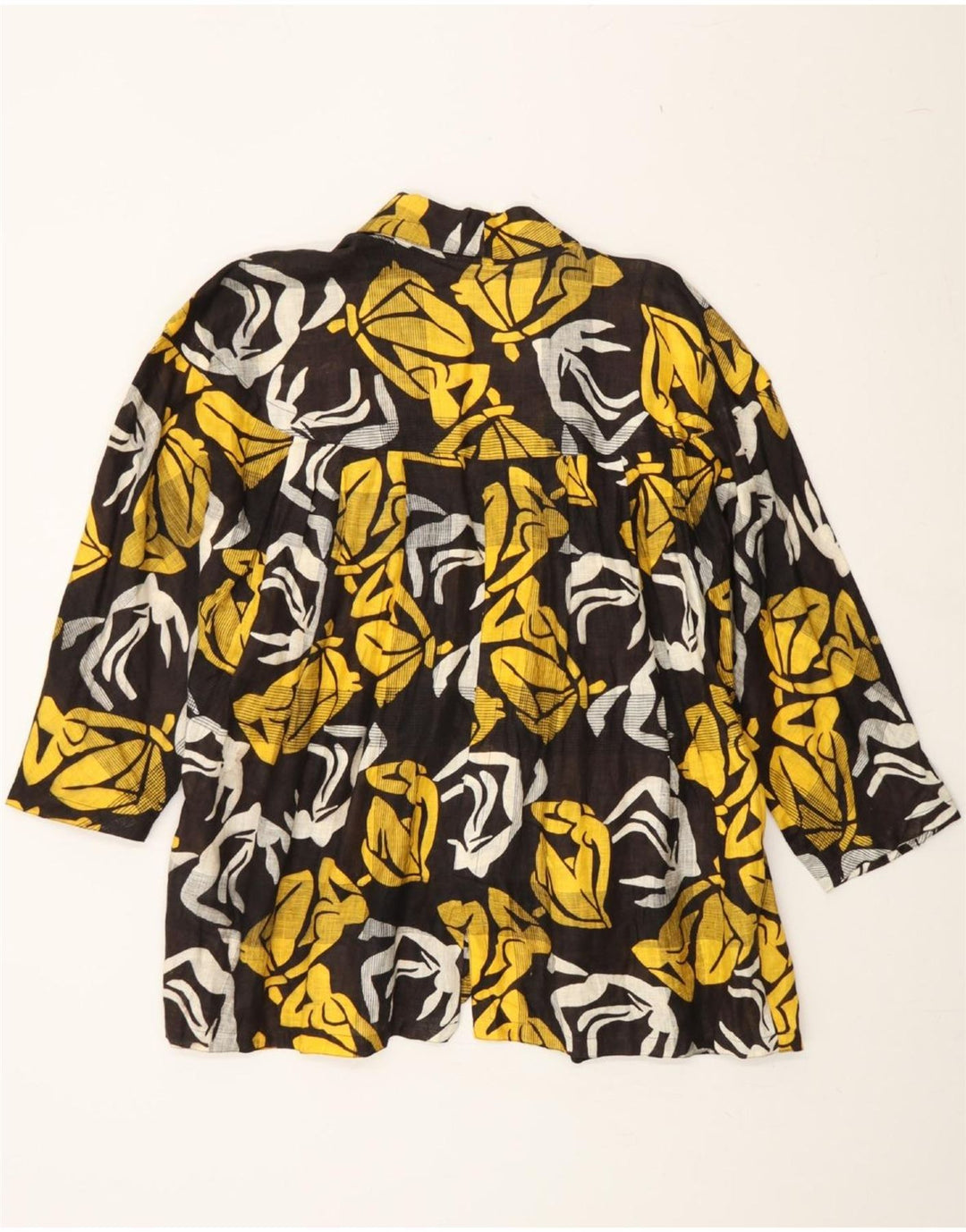 VINTAGE Womens Oversized 3/4 Sleeve Cardigan Top EU 40 Medium Black Vintage Vintage and Second-Hand Vintage from Messina Hembry 