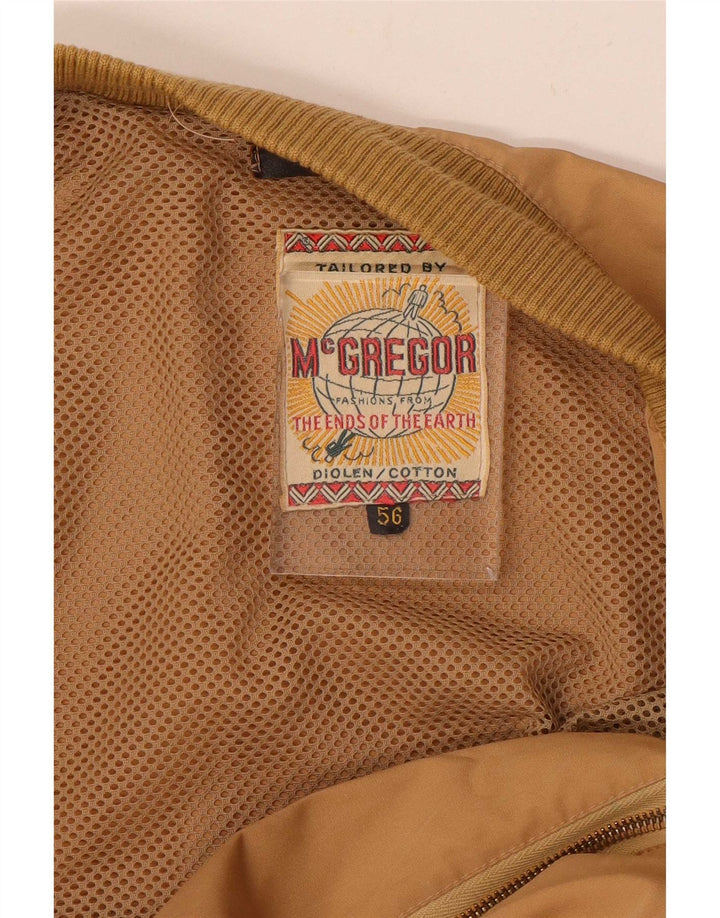 MC Gregor Mens Bomber Jacket IT 56 3XL Beige Cotton