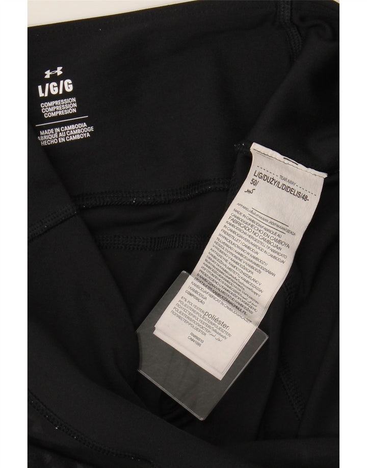 UNDER ARMOUR Womens Leggings Large Black Polyester