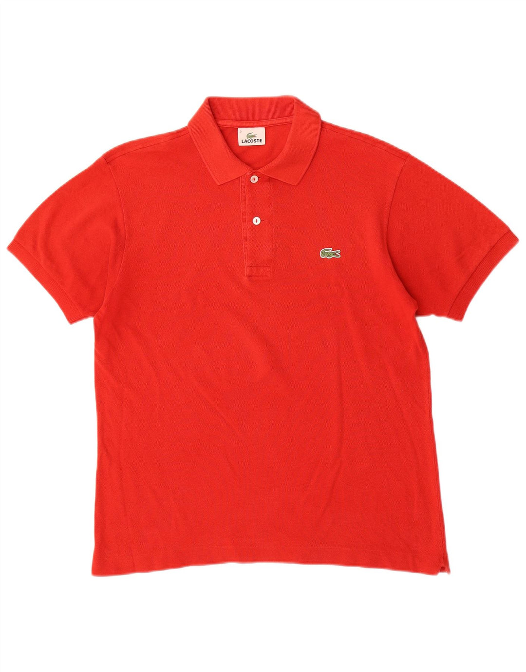 Lacoste Mens Polo Shirt Size 3 Small Red Cotton