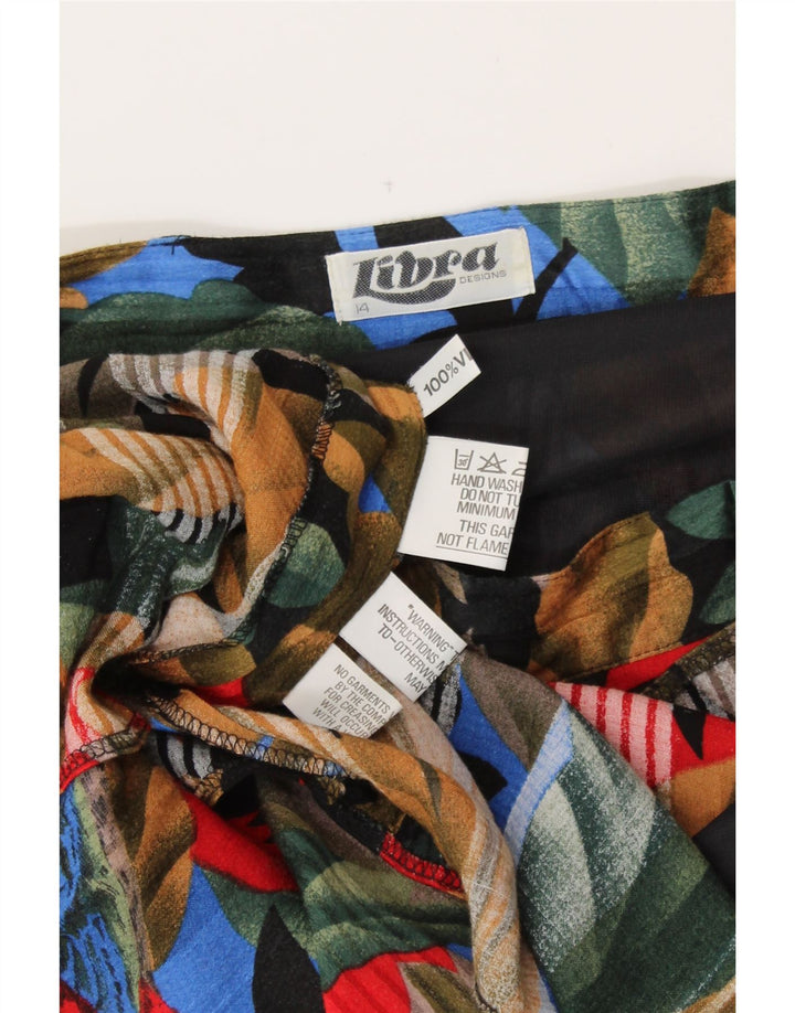 LIBRA Womens A-Line Skirt UK 14 Medium W29  Multicoloured Floral Viscose
