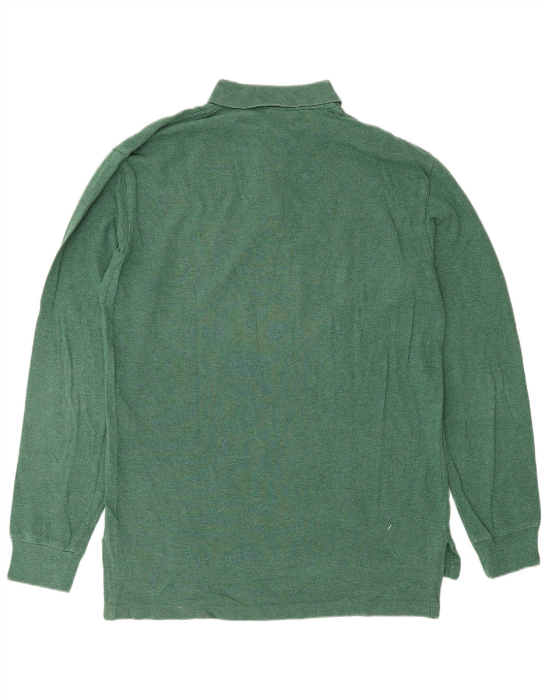 POLO RALPH LAUREN Mens Long Sleeve Polo Shirt Medium Green Cotton