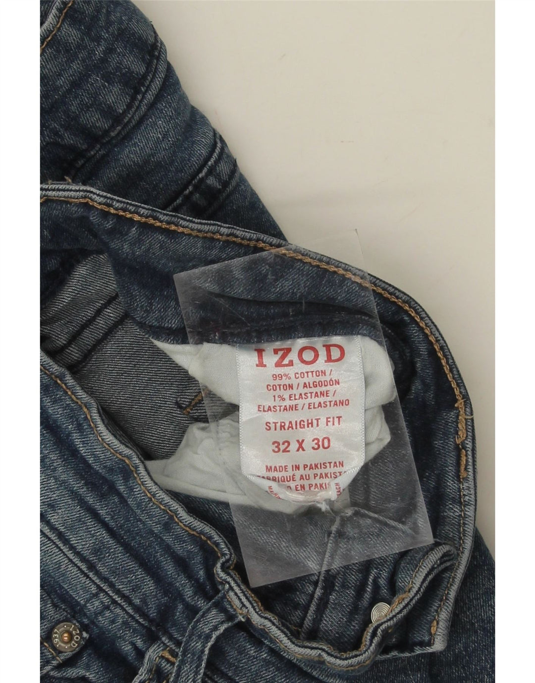 IZOD Mens Straight Jeans W32 L30 Blue Cotton Vintage Izod and Second-Hand Izod from Messina Hembry 