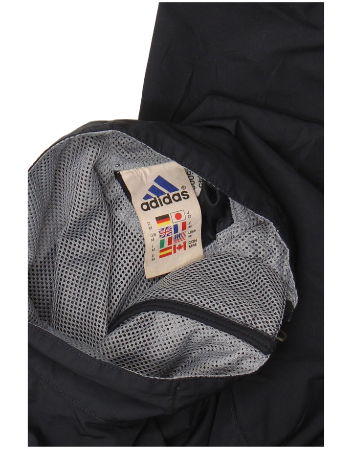 ADIDAS Mens Tracksuit Top Jacket Medium Navy Blue Polyester