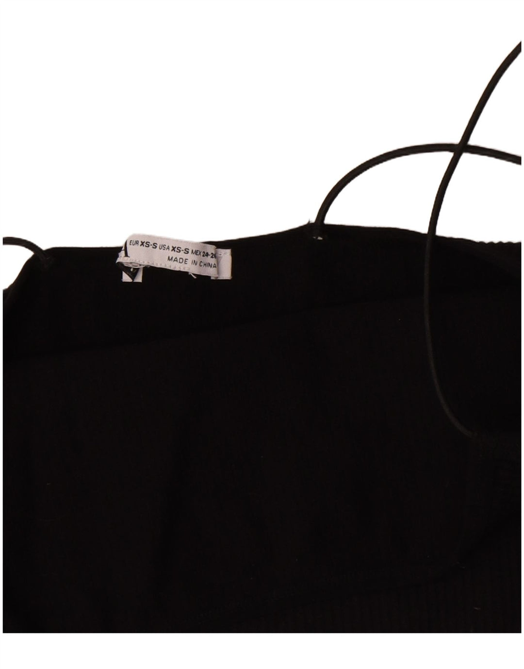 Zara Womens Crop Top UK 6 XS Black