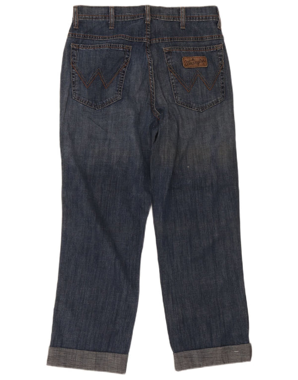 Wrangler Mens Texas Stretch Straight Jeans W32 L36 Blue Cotton