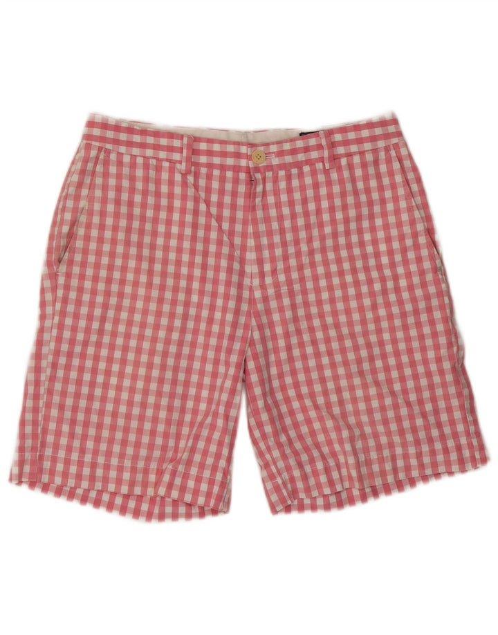 VINEYARD VINES Mens Chino Shorts W32 Medium  Pink Gingham Cotton